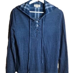 Cloth & Stone lace Up Hooded Top